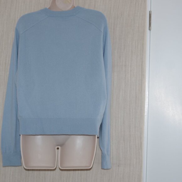 Vince Blue Cashmere Reglan Crew Neck Women Pullover Sweater Size:S - Picture 3 of 5